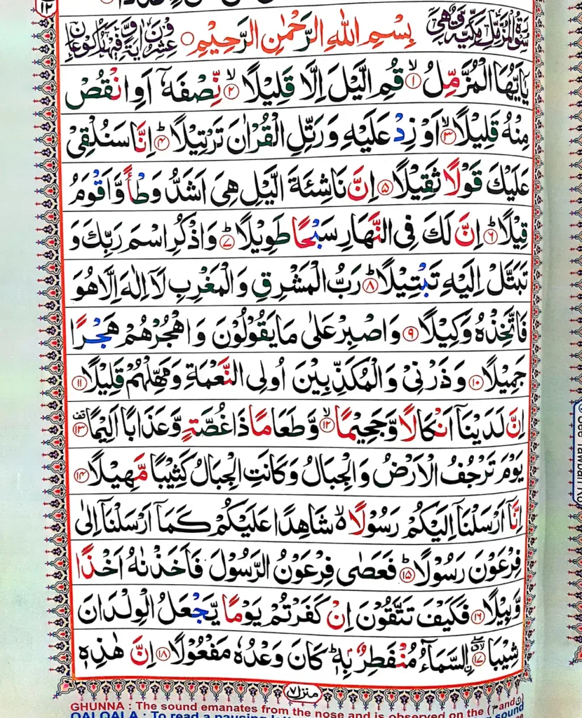 surah muzammil pdf